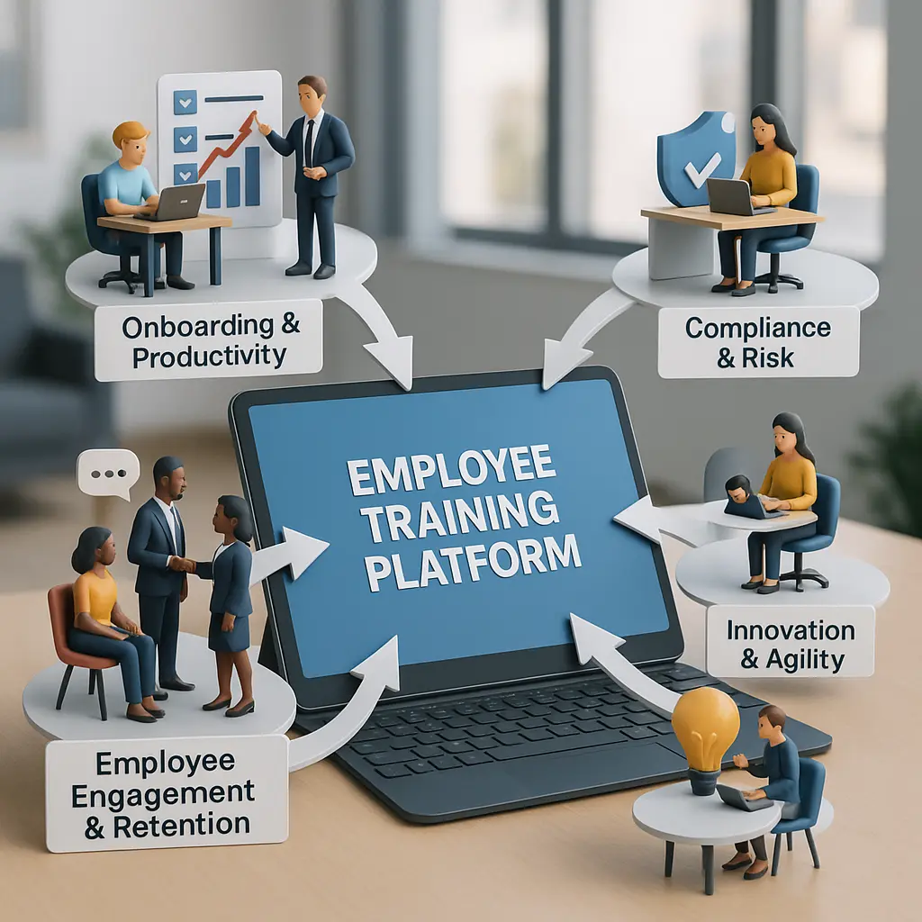 Training management software ROI impact across onboarding, sales, compliance, and engagement 
